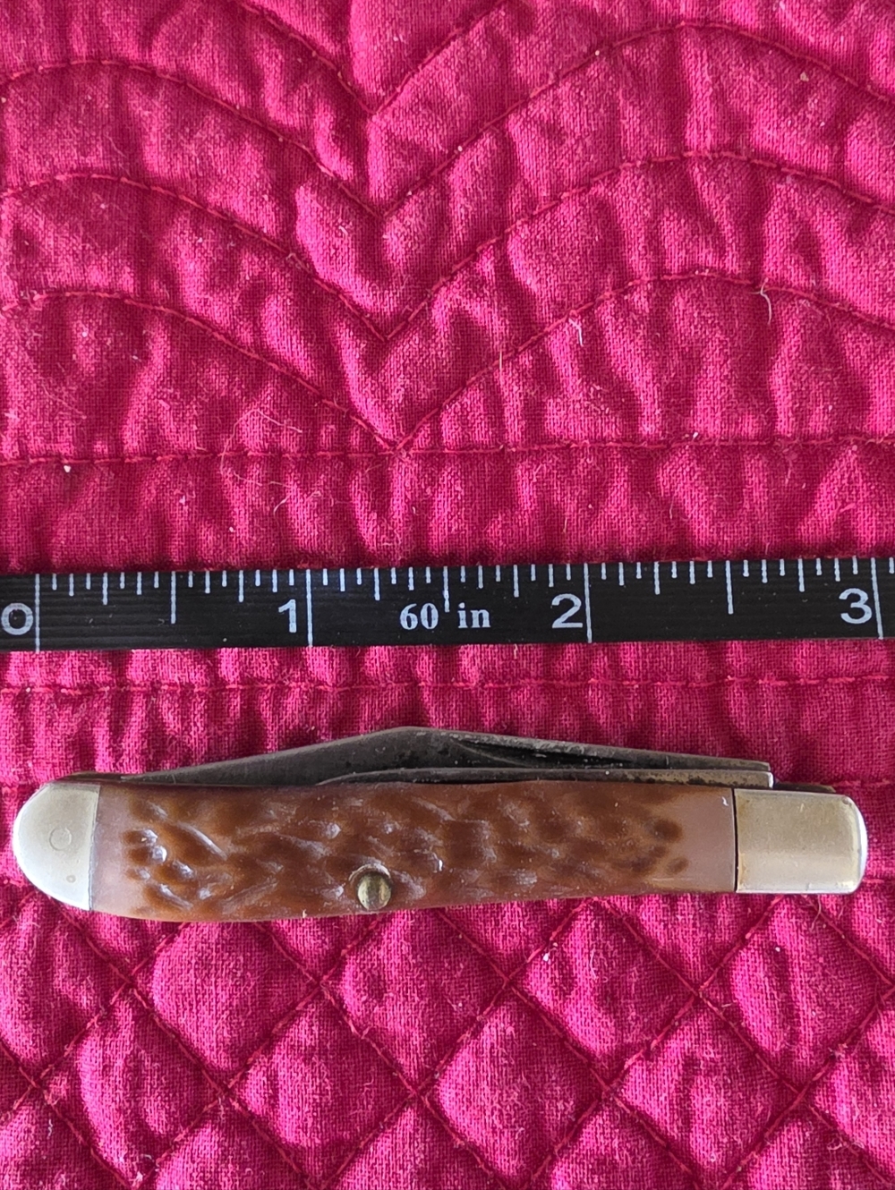 Kabar 1019 USA Classic Brown Handle Pocketknife - Vintage Collectible EUC